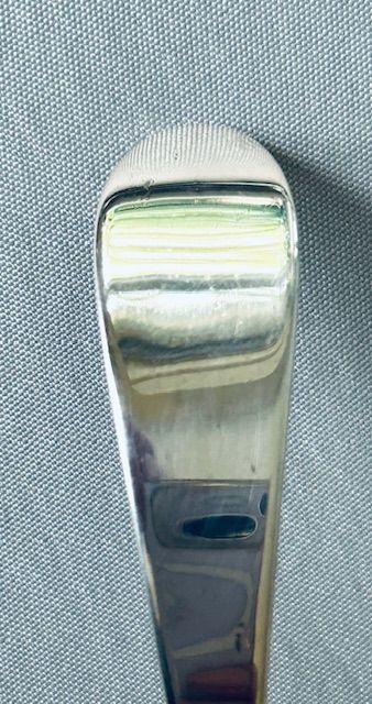 fig 1. Irish Provincial Female silversmith silver gravy ladle