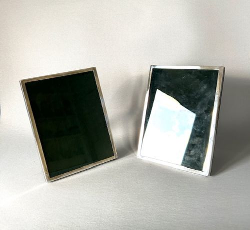 fig 1. An excellent pair of matching silver photo frames