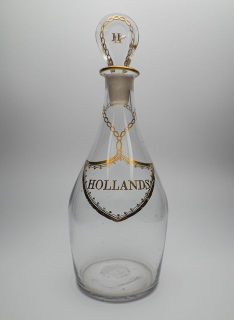 fig 1. A Wonderful Pair Of Georgian Gilded Brandy & Hollands Decanters