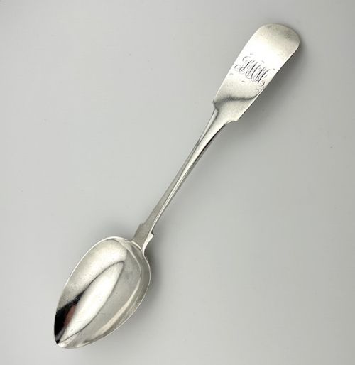 A Rare Cork Silver Irish Table Spoon
