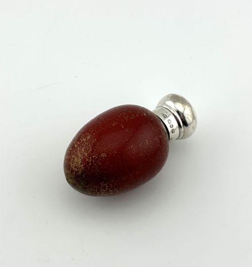 A SUPERB VICTORIAN SILVER MOUNTED EGG SCENT BOTTLE - ADDITIONAL PHOTO 1