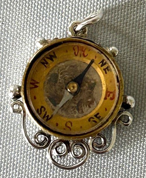 fig 1. A charming Victorian silver fob compass