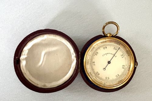 A Superb Edwardian Cased Pocket Barometer