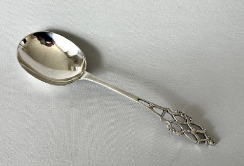 A Gorgeous Late Victorian Silver Serving Spoon