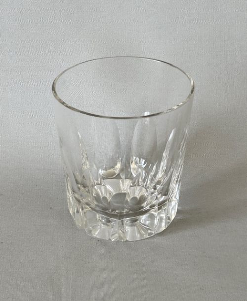 A CHARMING SMALL VICTORIAN CUT GLASS WHISKY TUMBLER