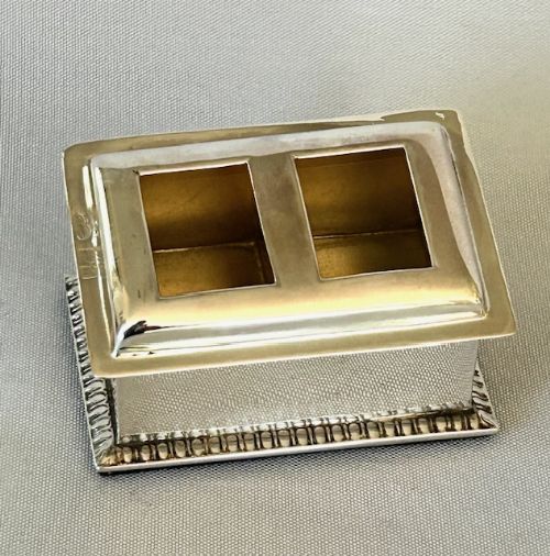 A lovely Edwardian silver double stamp box