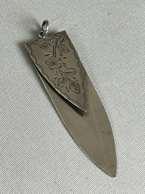 An Unusual Edwardian Engraved Silver Bookmark