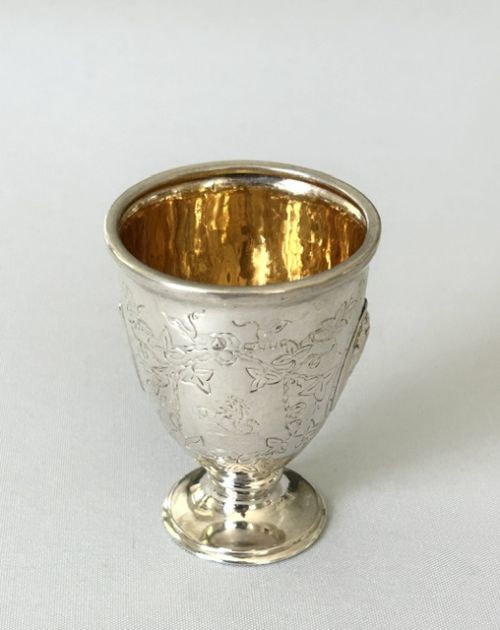 A Fabulous Victorian Miniature Silver Goblet/tot Cup