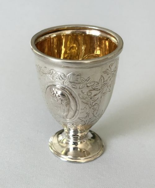 fig 1. A fabulous Victorian miniature silver goblet/tot cup
