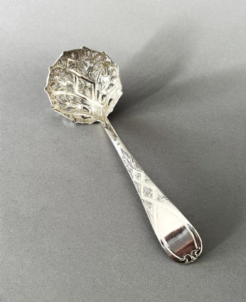 A Superb Georgian Silver Sifter Spoon