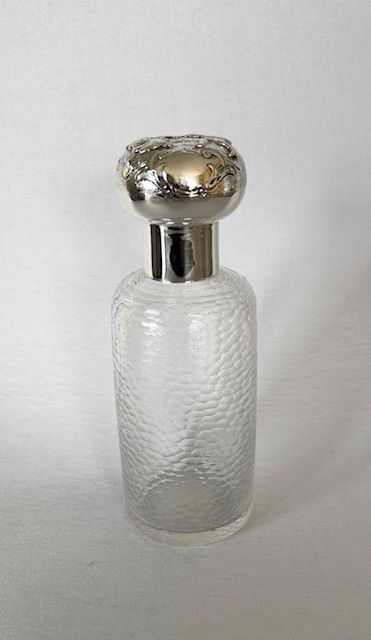 A Gorgeous Late Victorian Silver Mounted Colgne Bottle