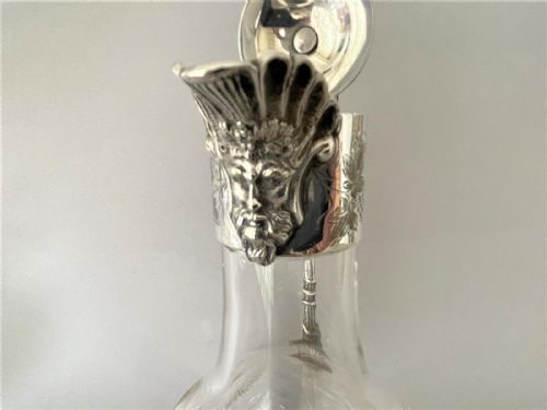 A WONDERFUL VICTORIAN SILVER PLATED CUT GLASS CLARET JUG - ADDITIONAL PHOTO 2