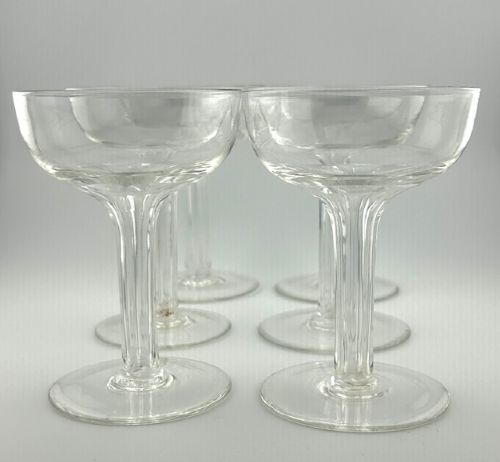 A Superb Set Of 6 Victorian Hollow Stem Champagne Glasses View IV