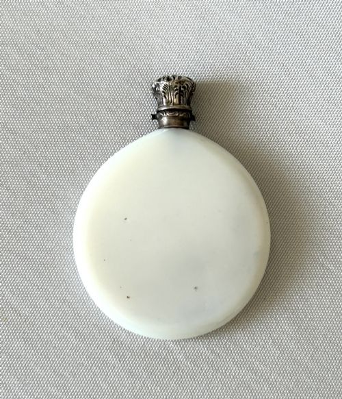 A lovely late Victorian silver & opaline glass scent bottle