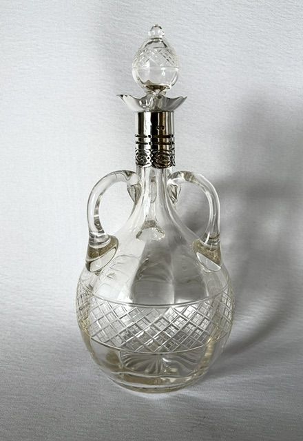 A Gorgeous Edwardian Silver Mounted Cut Glass Decanter