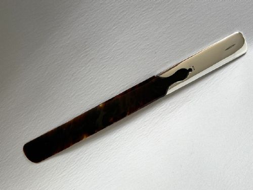 A Handsome Edwardian Silver & Tortoiseshell Page Turner