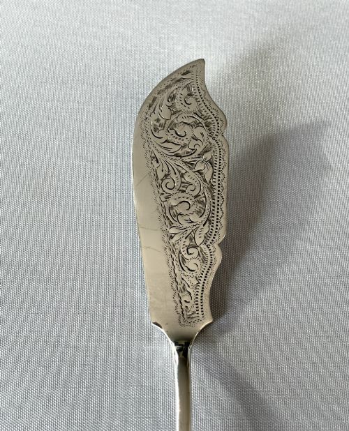 fig 1. A sought after Onslow pattern Victorian silver butter knife