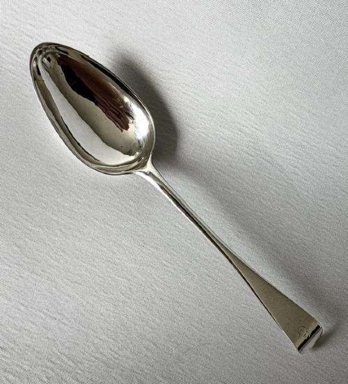 A Large 18th Century Newcastle Silver Serving Spoon