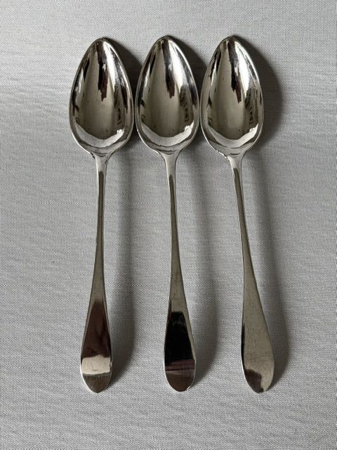 fig 1. Three Scottish Provincial Paisley silver teaspoons