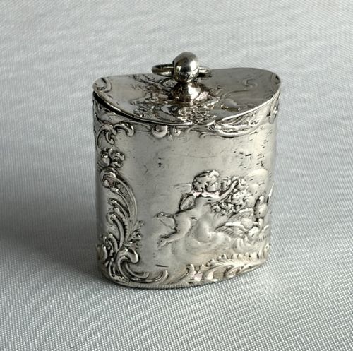 A Desirable Early 19th Century Dutch Silver Miniature Tea Caddy