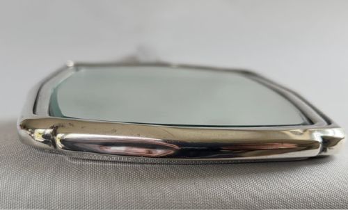 fig 1. A gorgeous Art Deco silver & guilloche enamel hand mirror