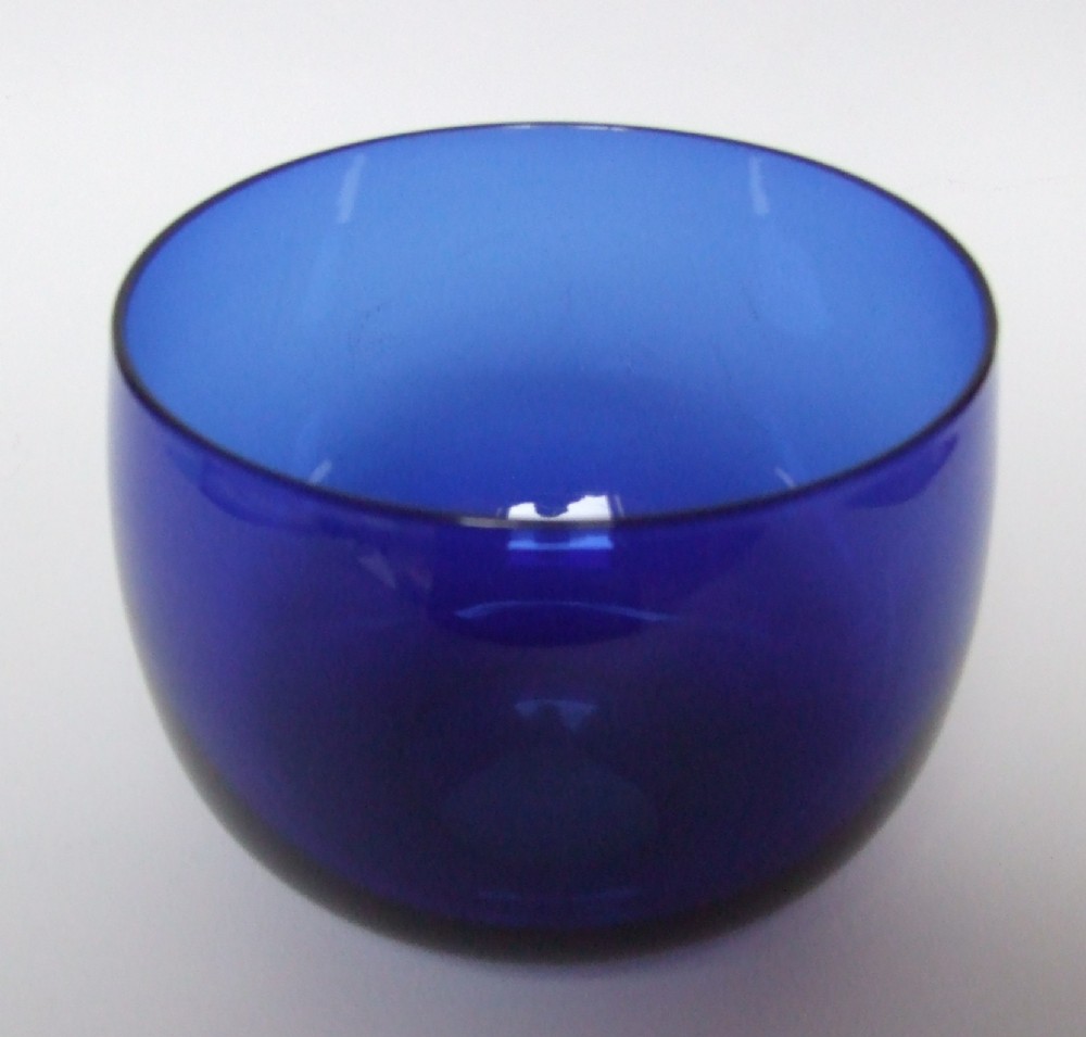 A handsome Victorian Bristol Blue finger bowl.