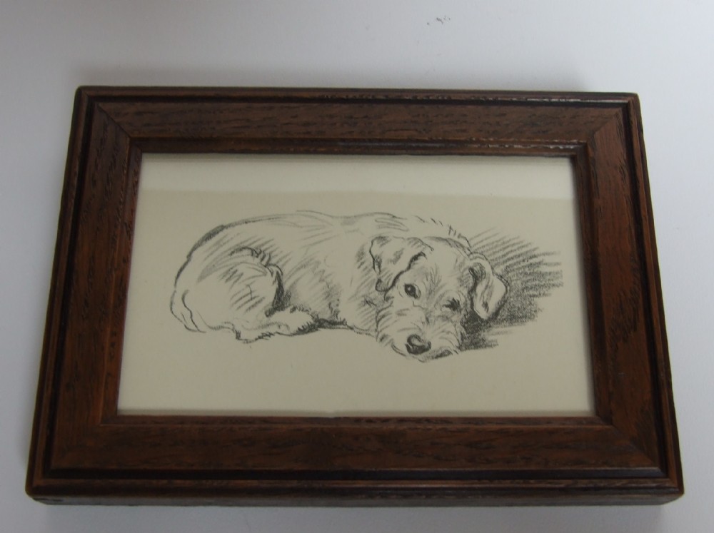 A gorgeous vintage Lucy Dawson print of a Sealyham Terrier.