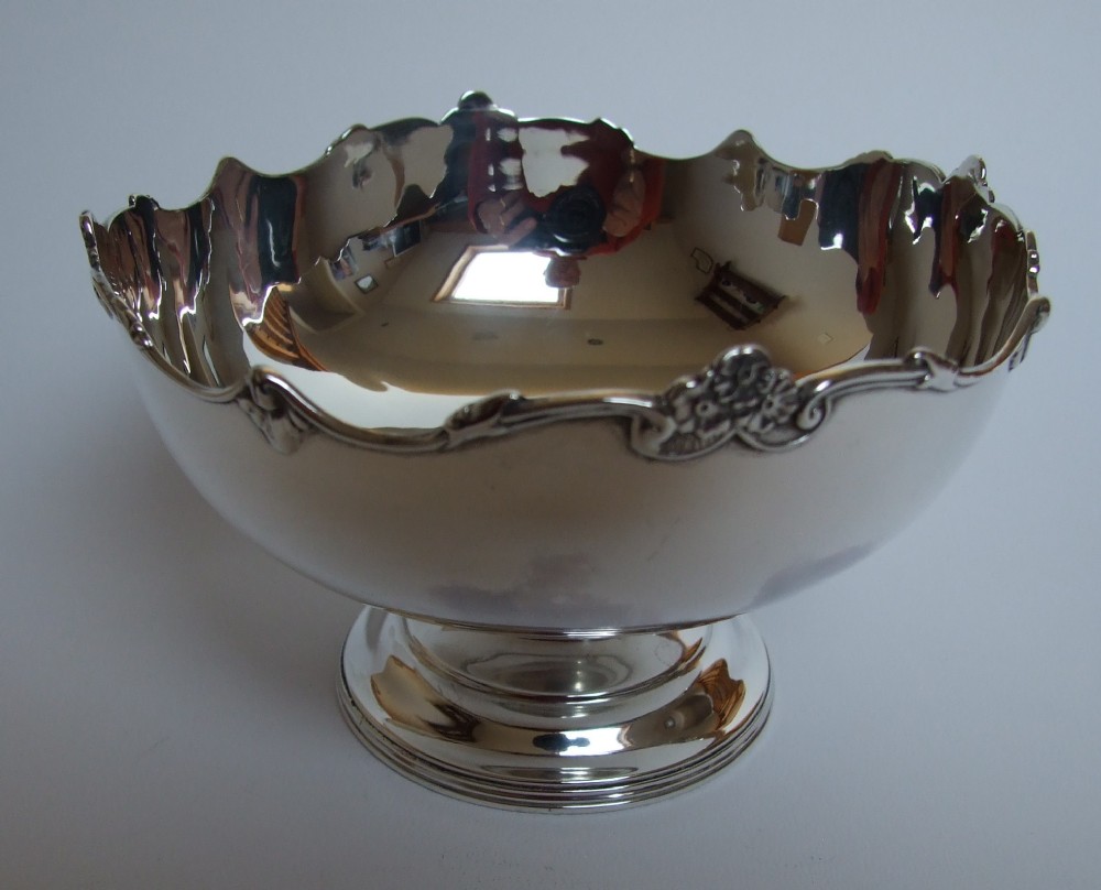 A superb George V silver rose bowl.