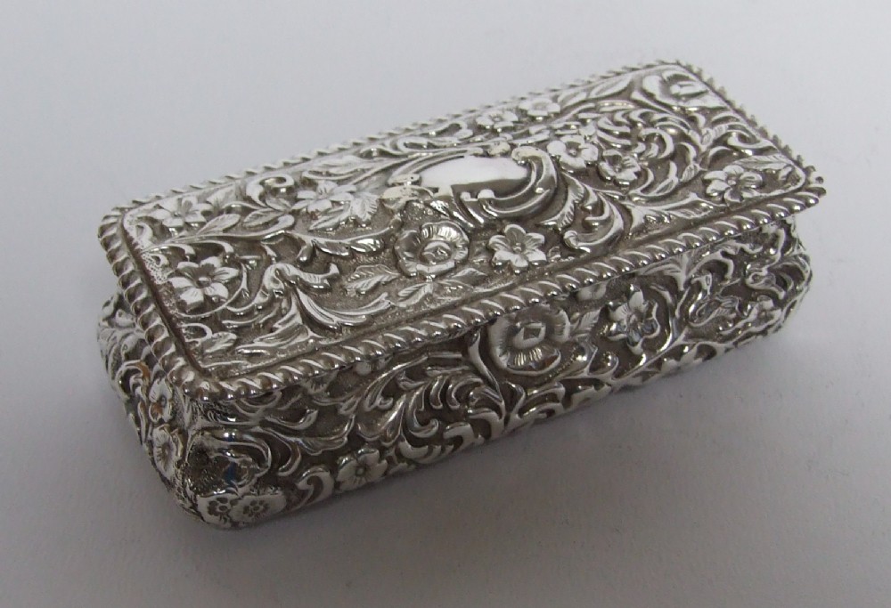 A lovely Victorian silver trinket box.