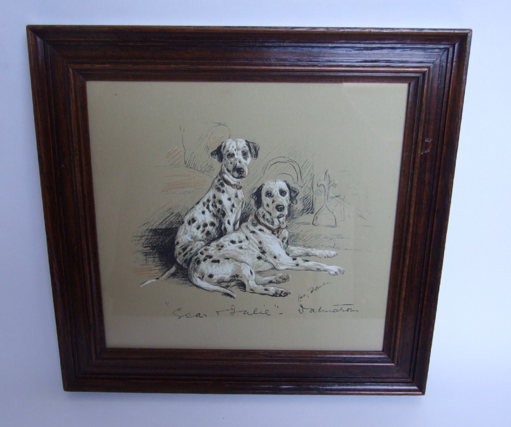 A gorgeous vintage Lucy Dawson print of Dalmatians 'Sean & Julie
