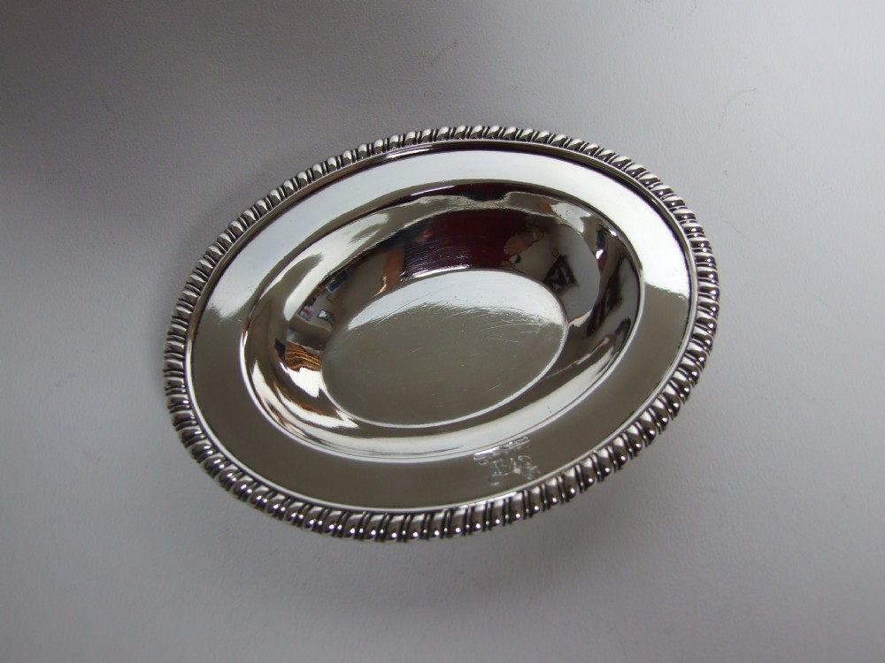 A rare 18th Century superb quality silver trinket dish.