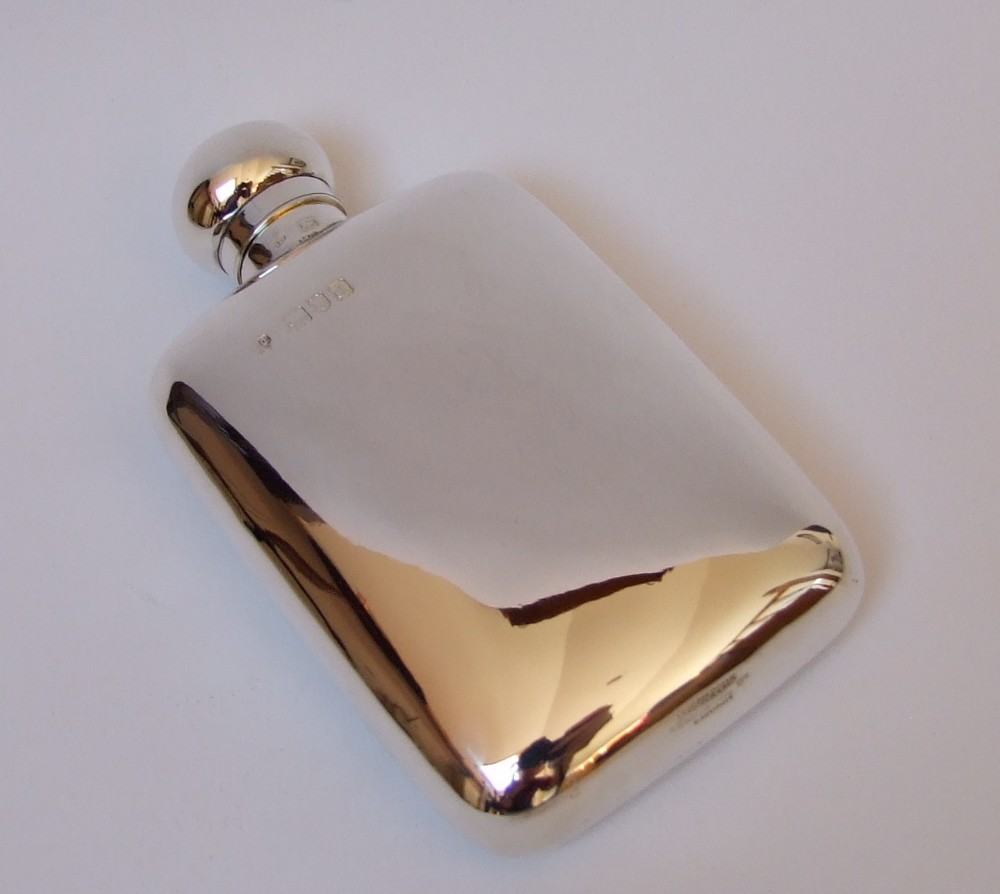 A handsome Victorian silver hipflask.