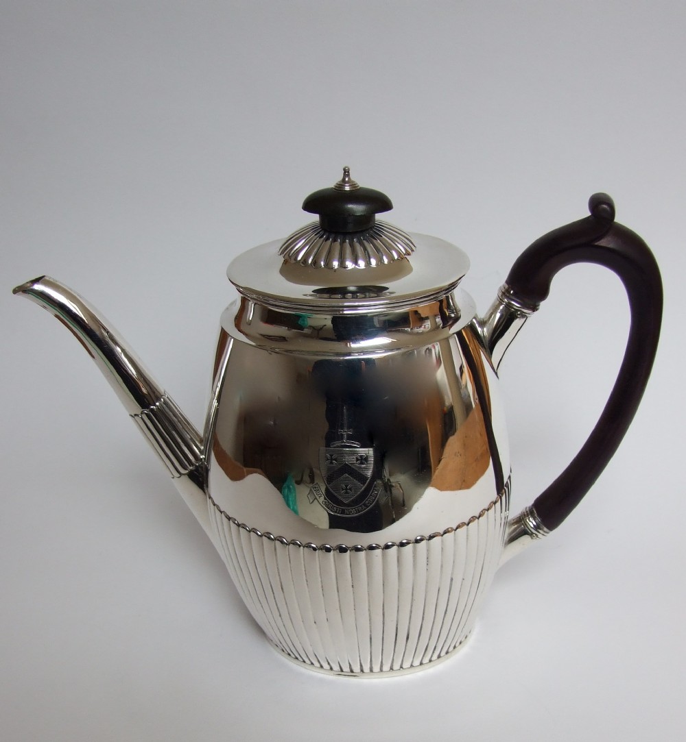 A stunning Victorian silver coffee pot.