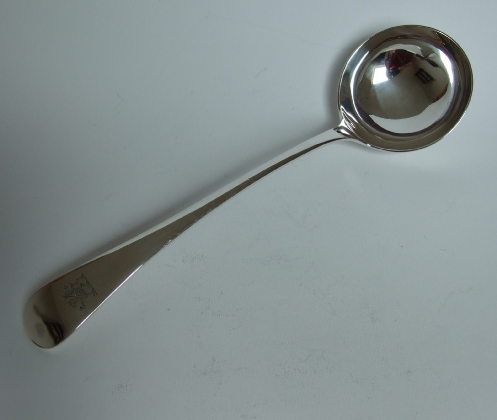 A superb quality First World War silver soup ladle.