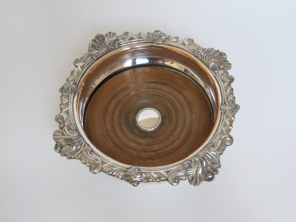 A William IV Old Sheffield plate bottle or decanter coaster.