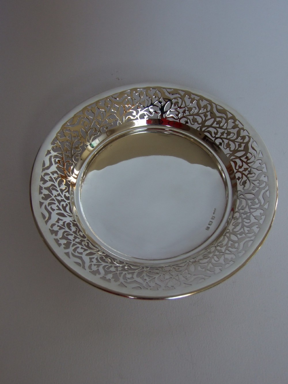 A delightful pierced silver George V dish.