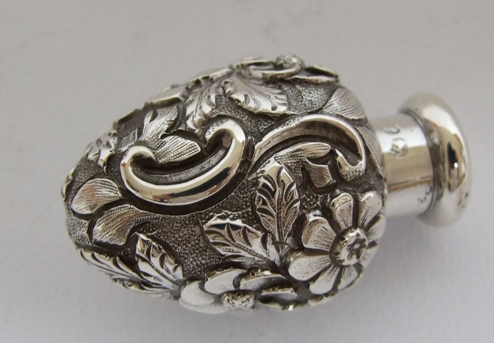 A rare Victorian Sampson Morden silver perfume flask.