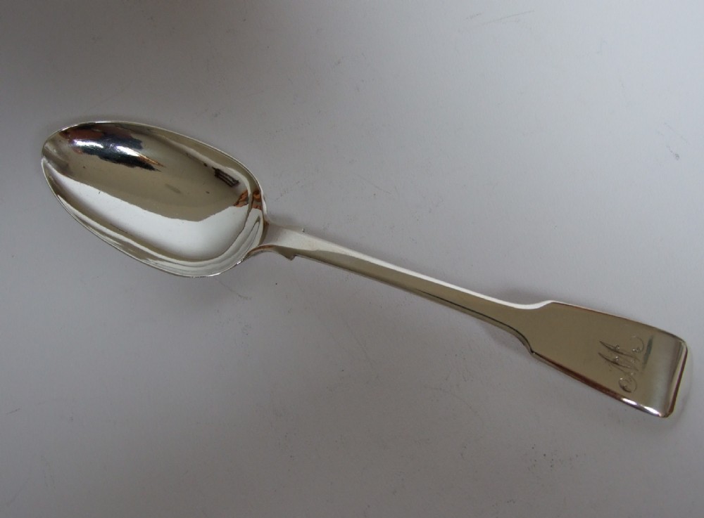 A Victorian Exeter silver serving/tablespoon.