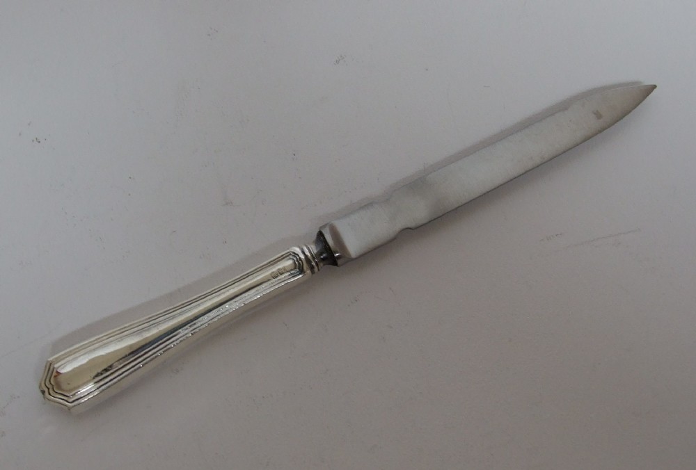 A useful silver handled Art Deco letter opener.