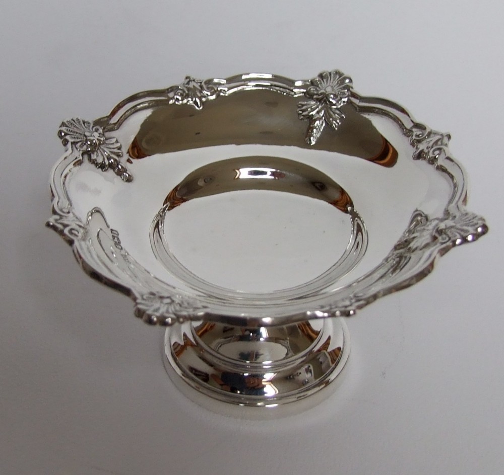A charming silver trinket stand.