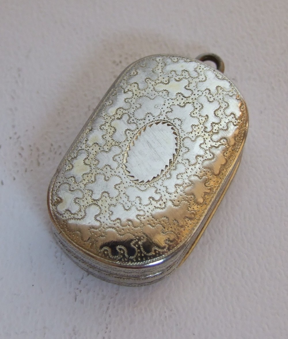 A wonderful George III silver gilt vinaigrette.
