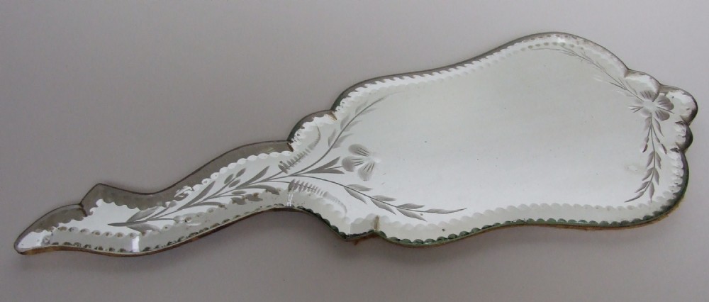 An unusual Venetian glass dressing table mirror stand.