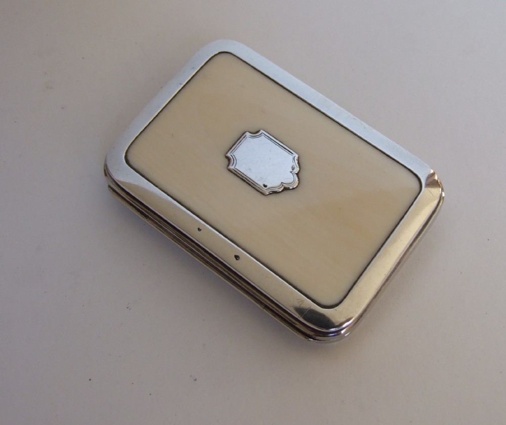 A stunning French silver & ivory purse.