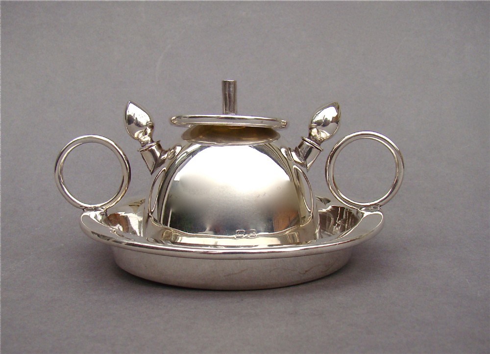 A rare Edwardian silver table lighter.