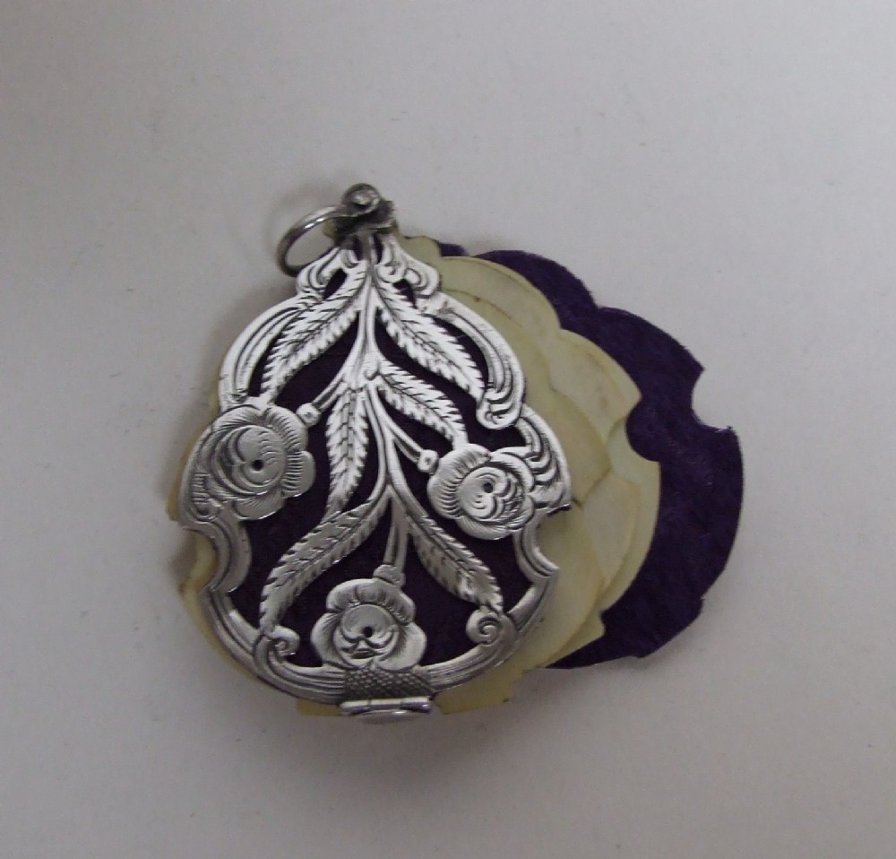 An early Victorian silver & ivory aide memoire.