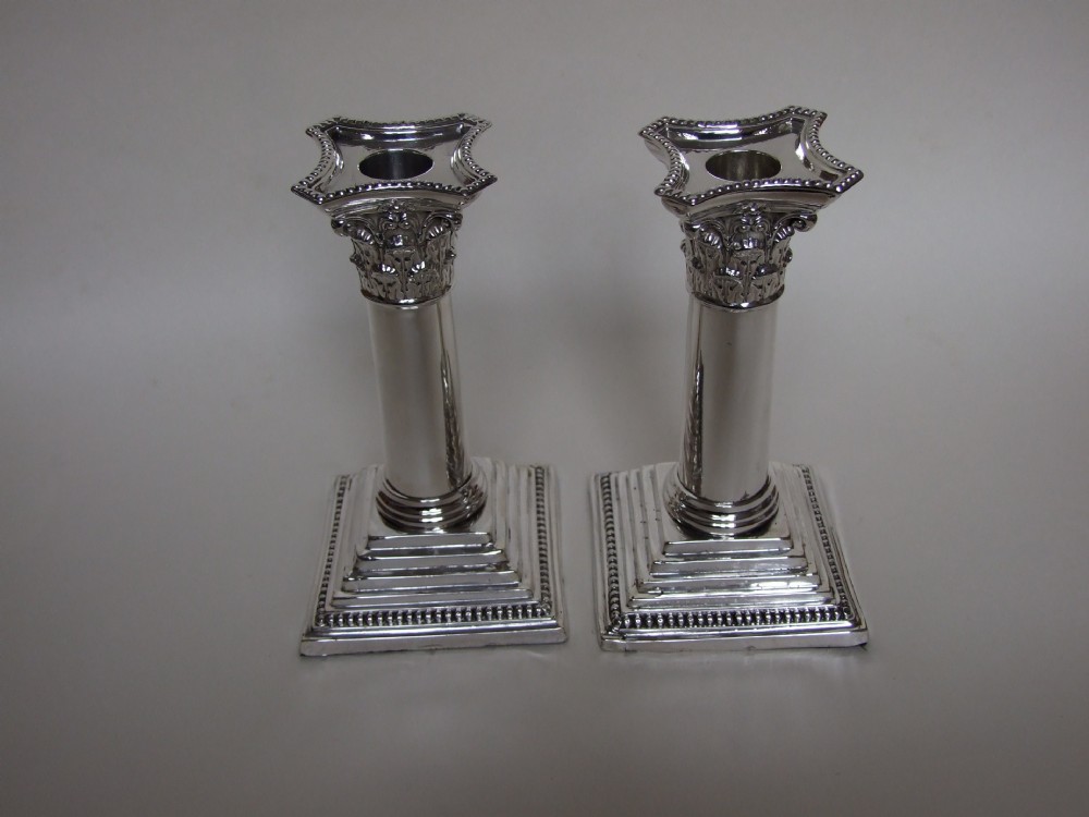 A fabulous pair of Victorian silver candlesticks.