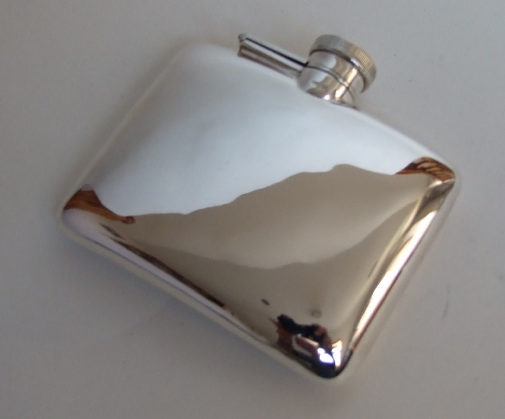A First World War silver hipflask.