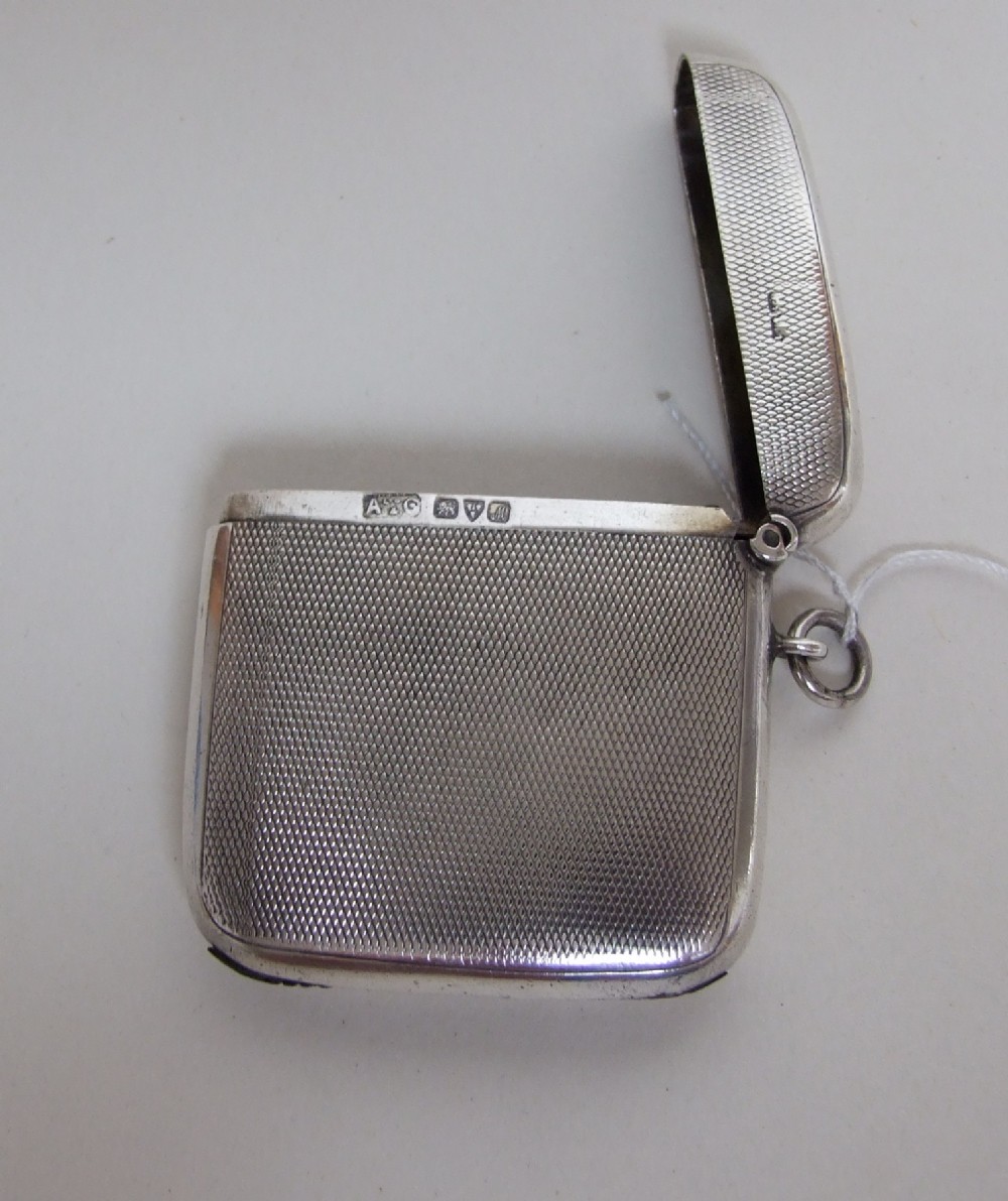 A superb Asprey silver vesta from the Chester Assay Office.