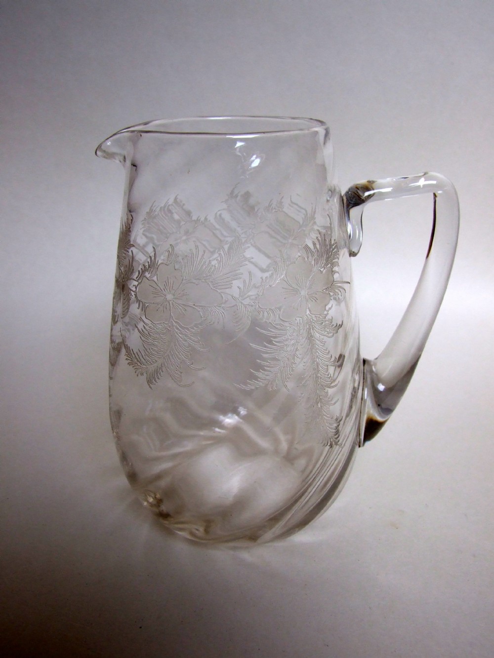 A lovely Victorian etched milk or cream jug.