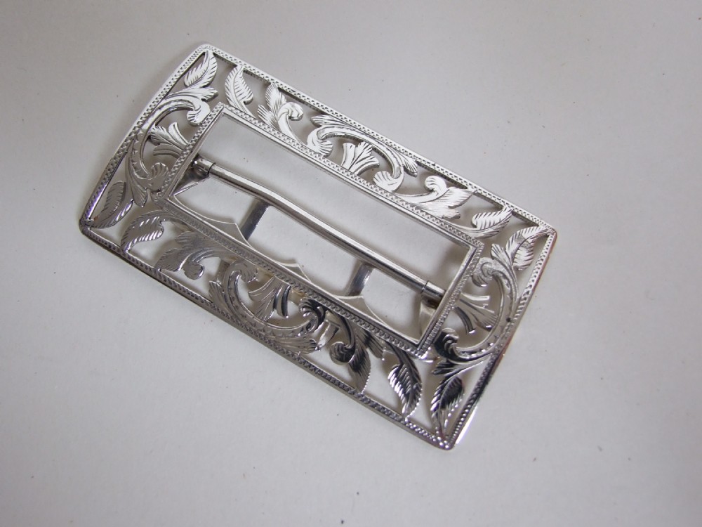 A gorgeous Victorian pierced silver belt buckle.